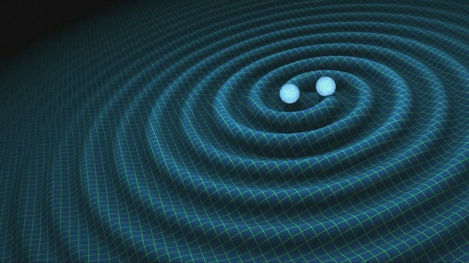 由黑洞相撞所引起的「時空漣漪」重力波(點圖看影片)