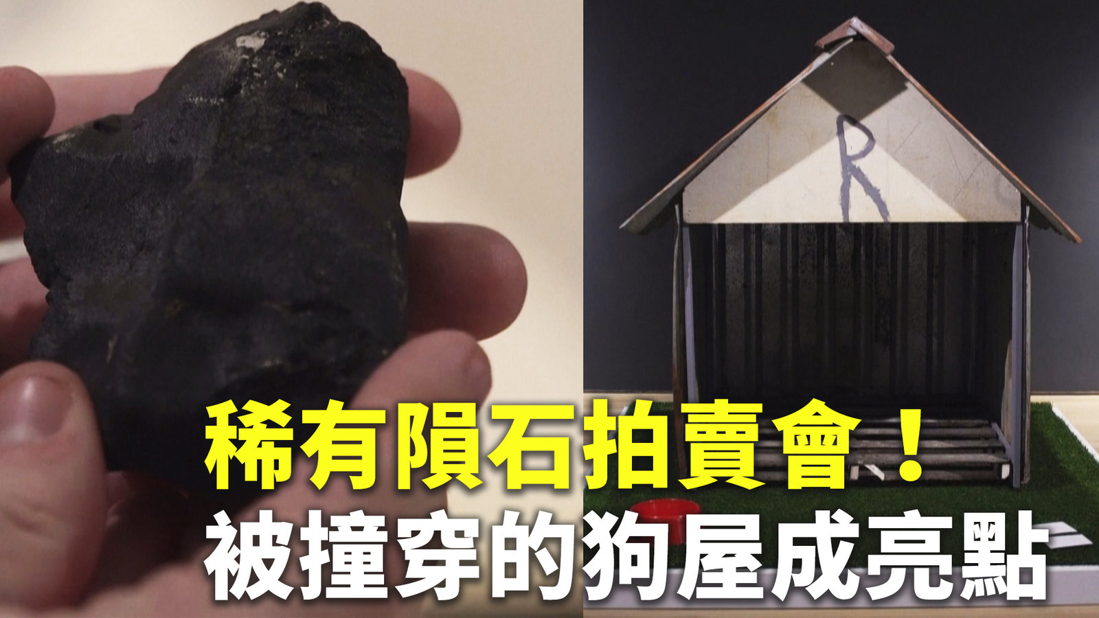 稀有隕石拍賣會!被撞穿的狗屋成亮點