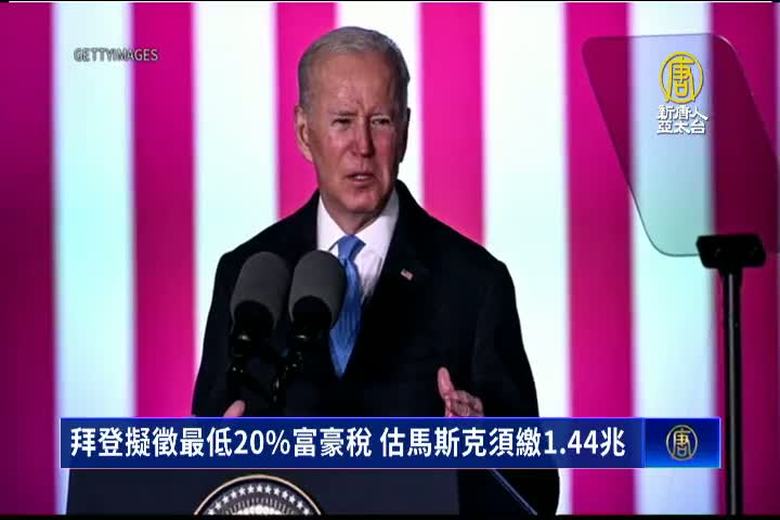 拜登擬徵最低20%富豪稅 估馬斯克須繳1.44兆