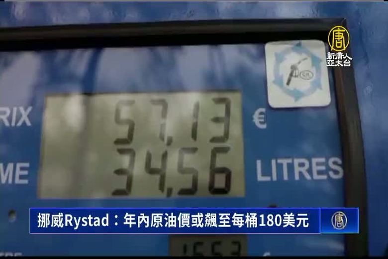 挪威Rystad:年內原油價或飆至每桶180美元