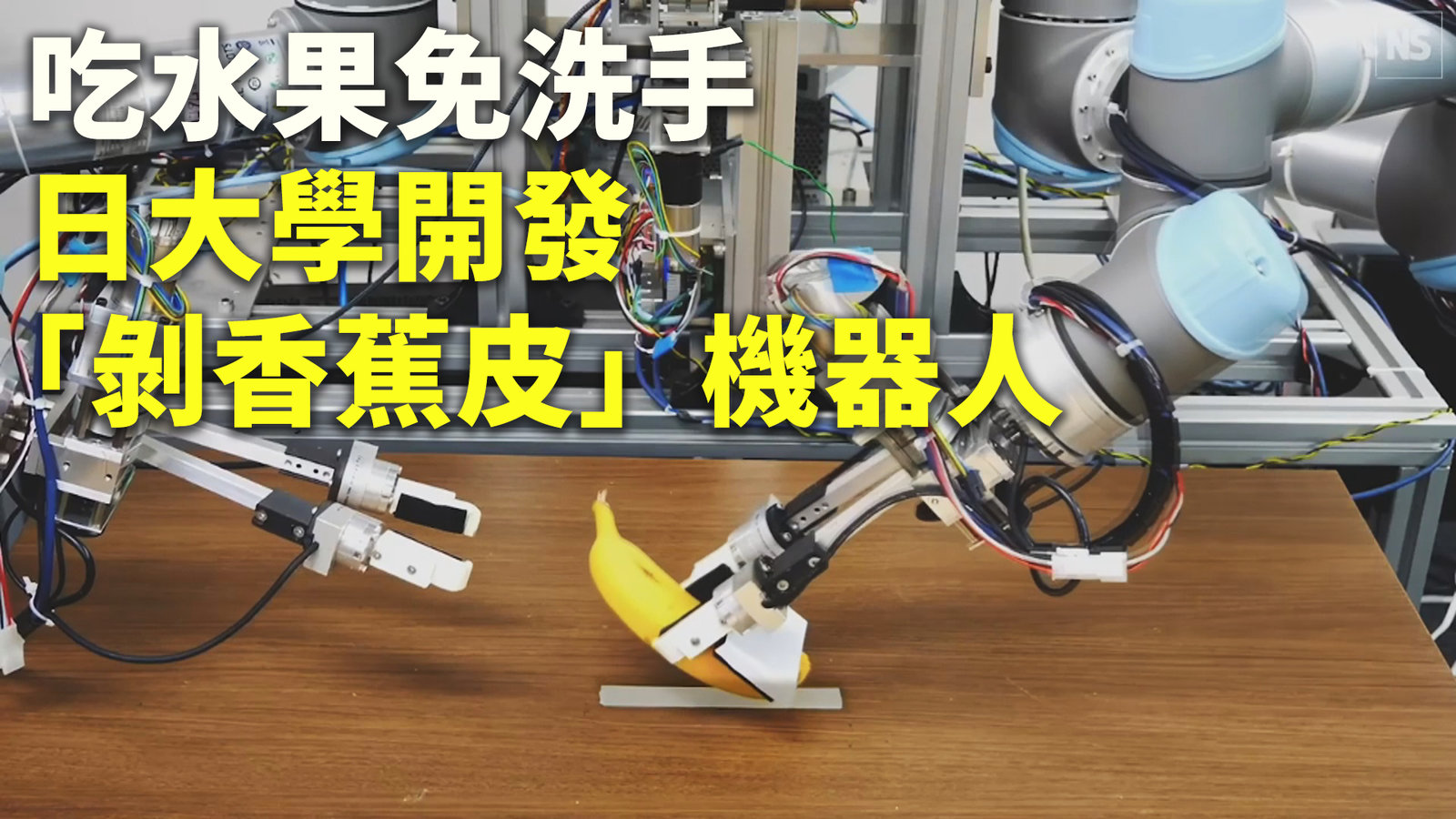 吃水果免洗手 日大學開發「剝香蕉皮」機器人