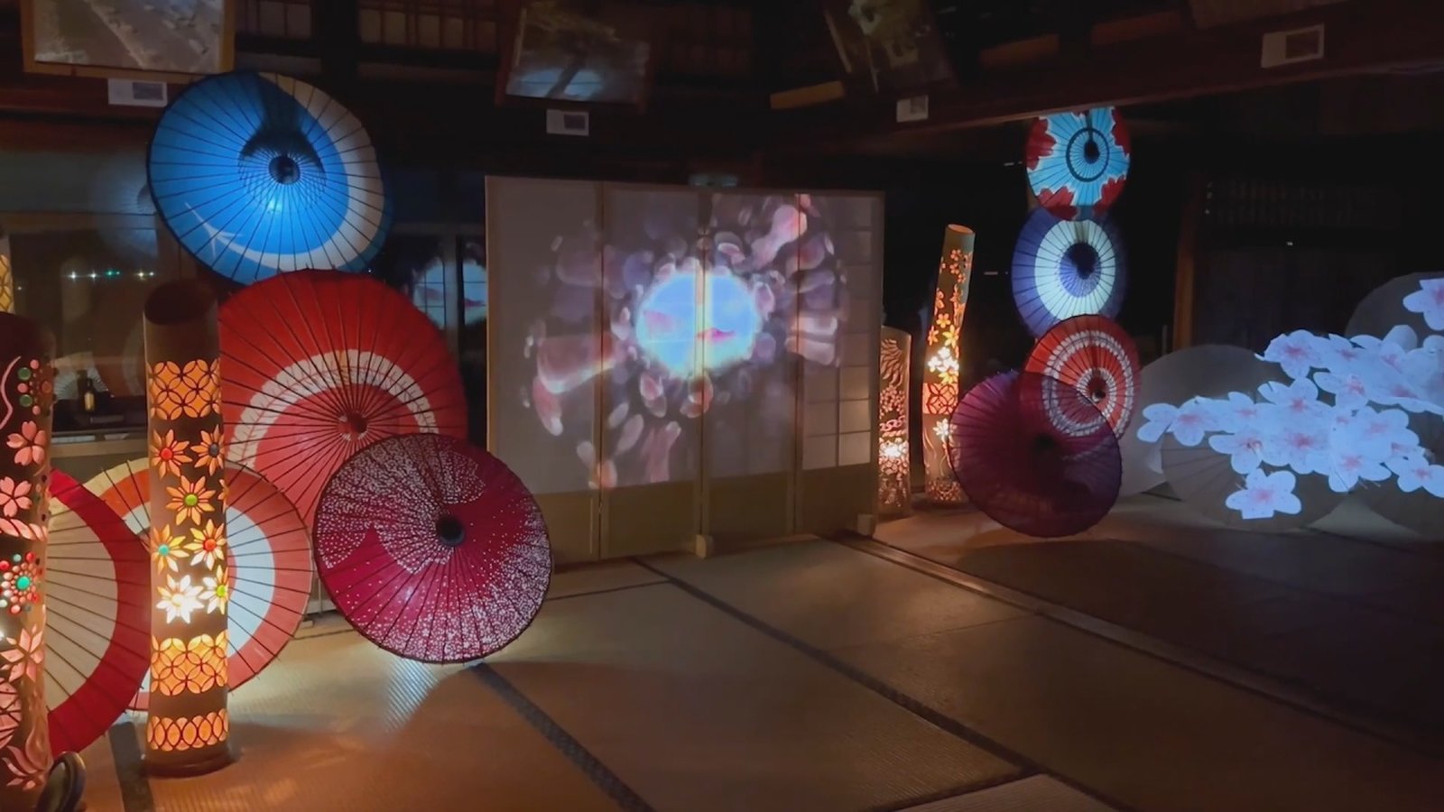 川原寺「幻櫻之夜」投影賞櫻回顧古寺歷史