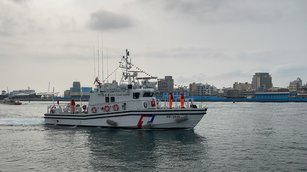 2024年3月30日，海巡署艦隊分署新造的3519艇進駐澎湖，將強化海上執法效能。（圖／澎湖海巡隊提供） 