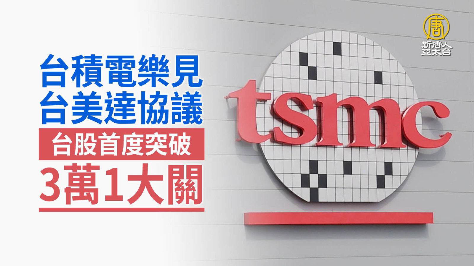台積電樂見台美達協議 台股首度突破3萬1大關