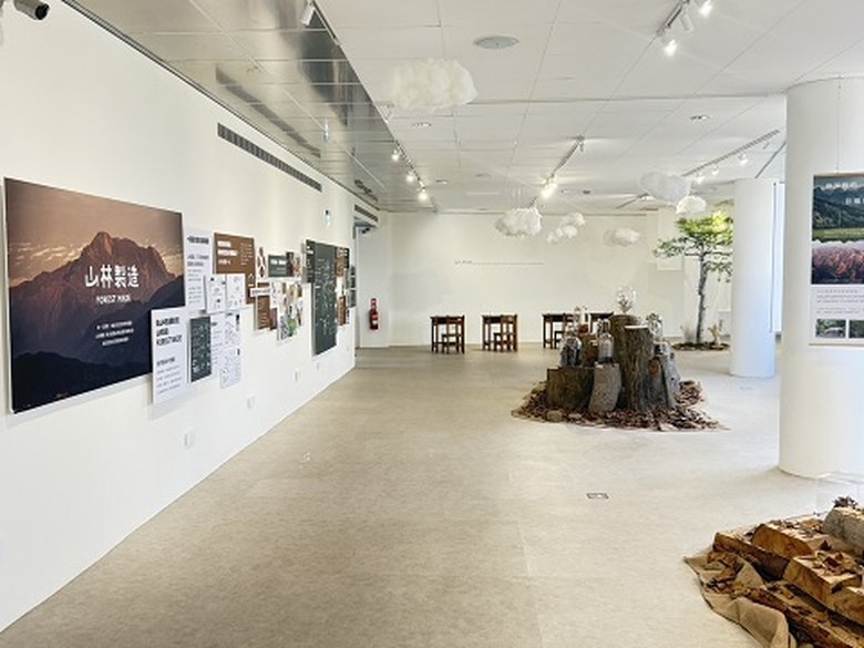 結合薰衣草森林美學設計展場空間,營造療癒感。(森林保育署南投分署提供)