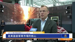 新唐人英文團隊直擊紐約車展 各國車廠強化美國製造