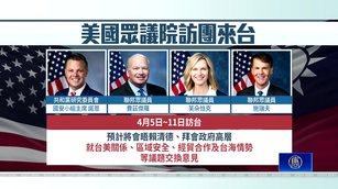 美眾院共和黨國安小組主席率團訪台 聚焦台海情勢