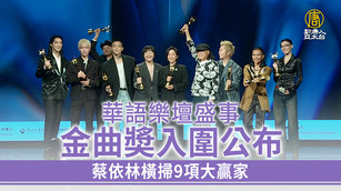 華語樂壇盛事金曲奬入圍公布 蔡依林橫掃9項大贏家