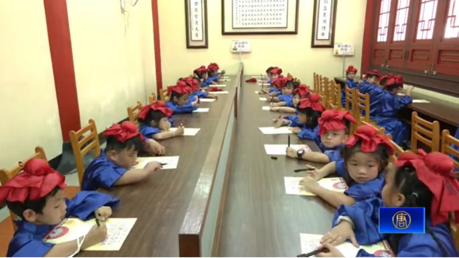 旗山孔廟啟蒙開筆禮 祈願幼童開智慧勤奮向學