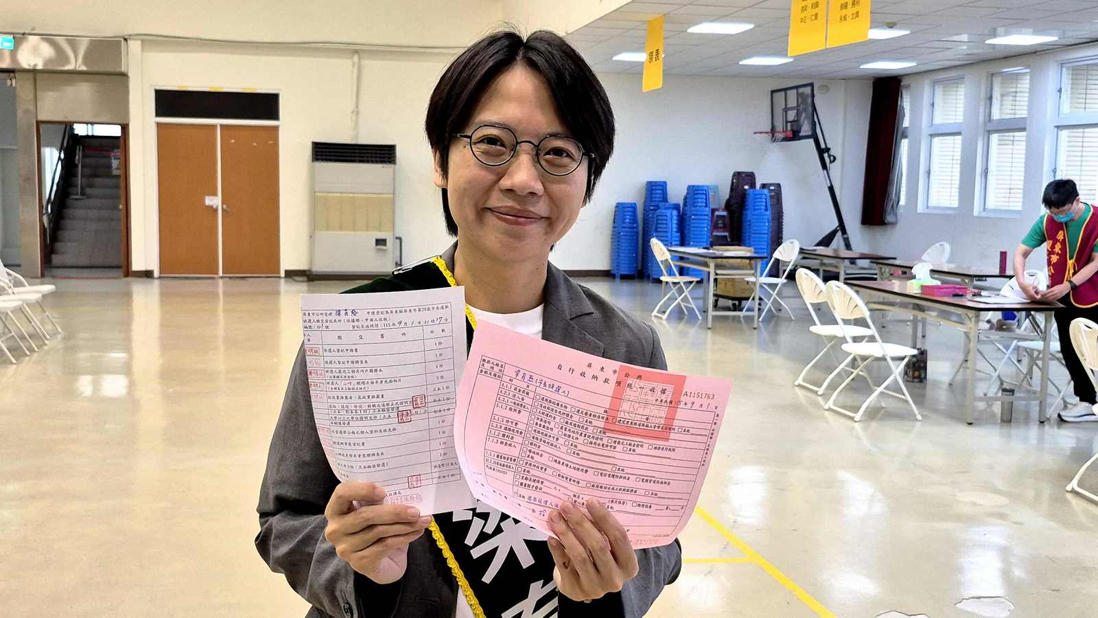 獲民進黨徵召,梁育慈9月1日登記參選屏東市長(圖/林美華)