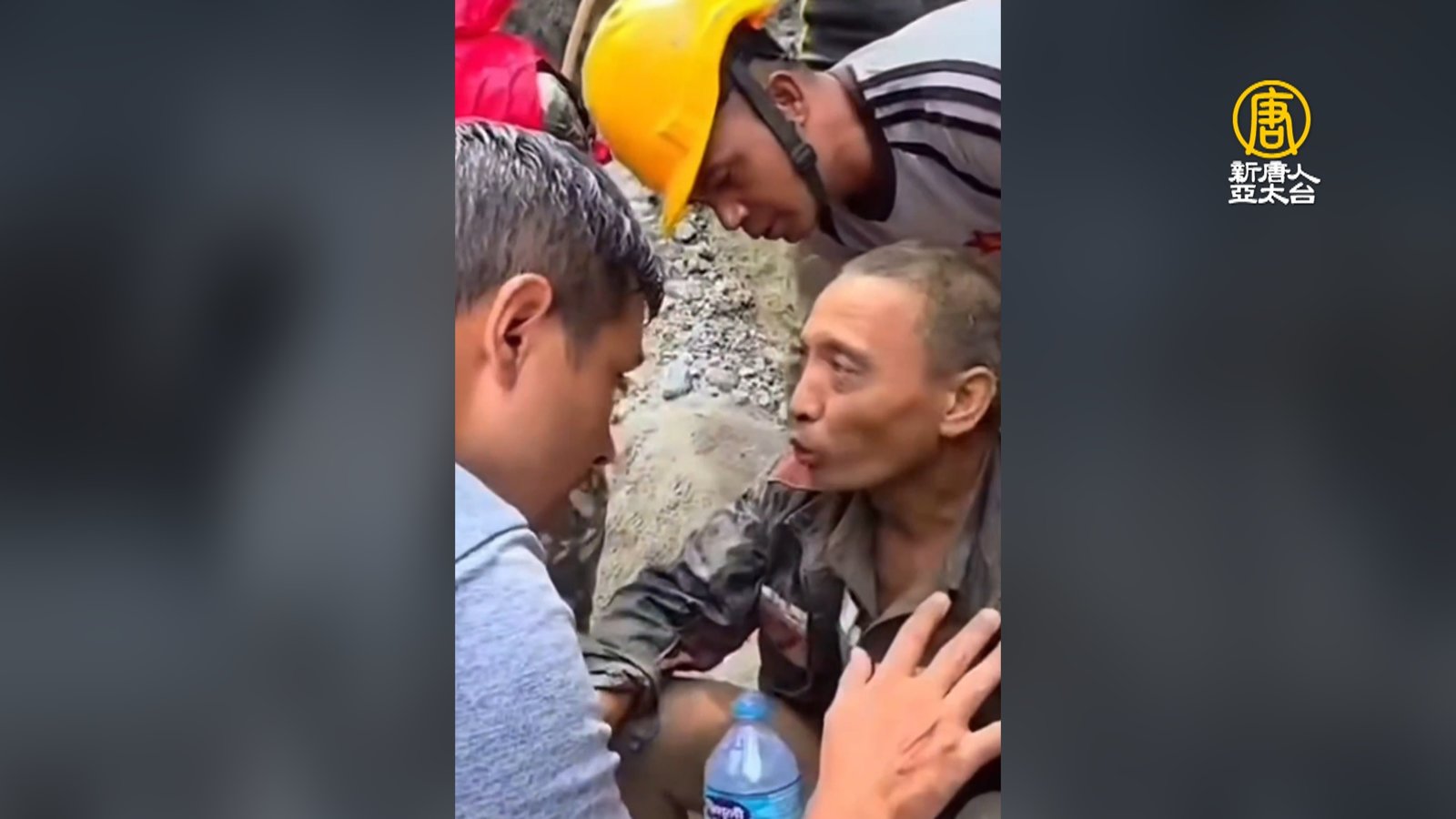 尼泊爾救出河南農民公陸海濤( 網路影像截圖 )