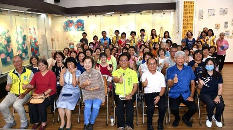 書畫映照生命~真善美聯展隆重開幕。(彰化市公所提供)