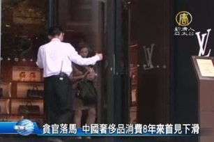 貪官落馬 中國奢侈品消費8年來首見下滑