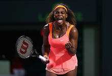 小威廉絲在得分後振臂歡呼。 (Photo by Clive Brunskill/Getty Images)