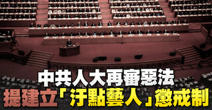 中共人大再審惡法 提建立「污點藝人」懲戒制