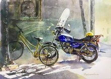 蔡岳霖水彩個展作品_與光同行