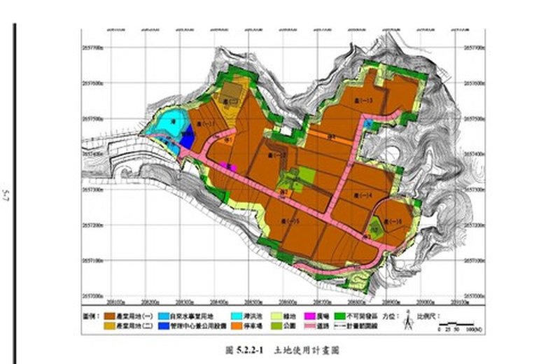 「惠來產業園區開發案」土地使用計畫圖(彰化縣環境保護聯盟 提供)