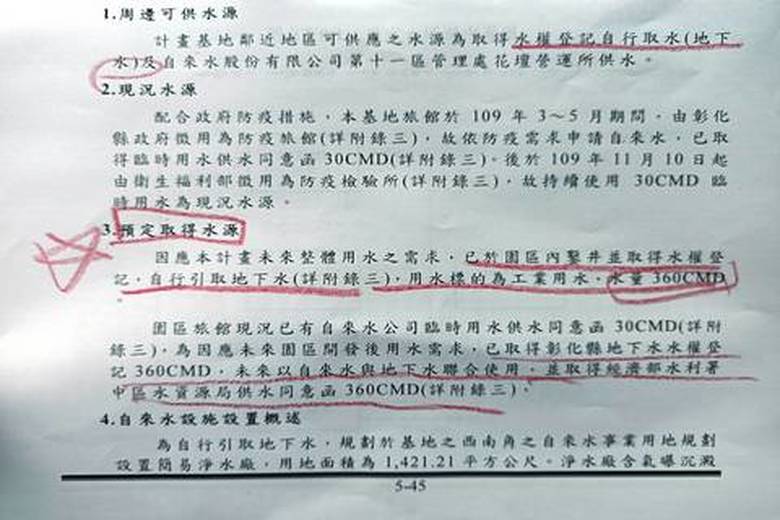 開發案，將會使用大量的地下水作為工業用水，因為全球氣候變遷，極端氣候大旱大澇頻繁，水資源保育更加重要(彰化縣環境保護聯盟 提供)