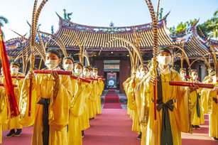 台北市孔廟28日舉行祭孔大典，為落實防疫規範，首度取消民眾現場觀禮。（圖／台北市孔廟提供）