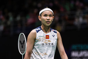 台灣羽球一姐戴資穎（圖）29日在馬來西亞公開賽首 輪，以21比13、21比9輕取世界排名36的比利時混血女將譚蓮妮，順利挺進次輪。 （圖／Badminton photo 提供）