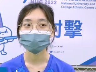 2022年在全大運勇奪雙金的台灣射擊女將劉恆妤（圖），29日在射擊世界盃雅加達站女子10公尺空氣手槍以247.6分拿下銅牌。資料照。（圖／翻攝自MOEsports YT截圖）