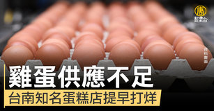 雞蛋供應不足 台南知名蛋糕店提早打烊