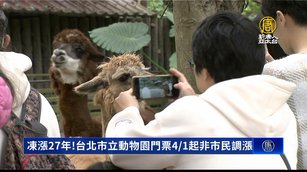 凍漲27年！台北市立動物園門票4.1起非市民調漲