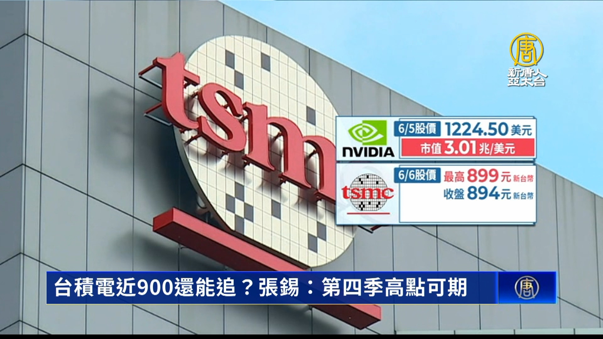 台積電近900還能追？張錫：第四季高點可期- 新唐人亞太電視台