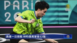 奧運一日兩戰 林昀儒男單晉32強