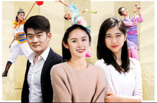 （由左至右）神韻藝術團主要領舞演員李寶圓、王琛和楊美蓮。 （圖/大紀元）