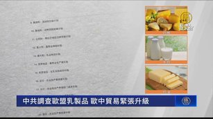 歐中貿易緊張 中共對歐盟乳製品反補貼調查