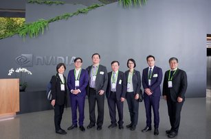 高市府訪團美西AI科技之旅，聚焦AI科技與智慧城市，參訪輝達全球總部。（高雄市政府提供）