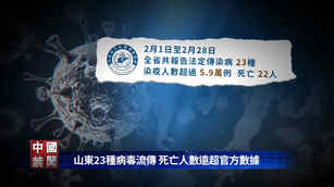 山東23種病毒流傳 死亡人數遠超官方數據