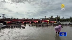 丹娜絲驚人！吹垮43年南鯤鯓代天府檜木牌樓