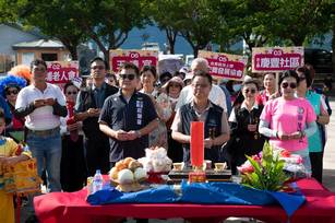 2025年9月13日，台東縣池上鄉於玉清宮舉辦敬字亭文化活動，展現客家傳統特色。（池上鄉公所提供）