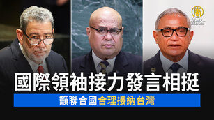 國際領袖接力發言相挺 籲聯合國合理接納台灣