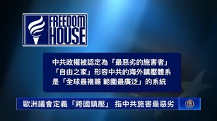 歐洲議會明確「跨國鎮壓」定義 指中共施害最惡劣