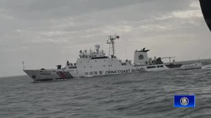 中共海警船闖金門禁止水域 台海巡「船艏壓迫」驅離