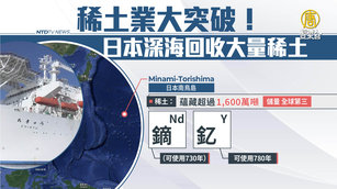 稀土業大突破！日本6000公尺深海回收大量稀土