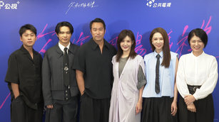 《影后》嚴藝文新作！《欠妳的那場婚禮》改挖男人心，左起黃迪揚、姚淳耀、張孝全、蘇慧倫、謝盈萱、嚴藝文。（記者李翊豪／攝影）